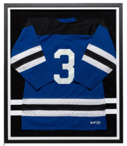 Blue Hockey Jersey Black Frame White Insert 