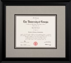 framed diploma