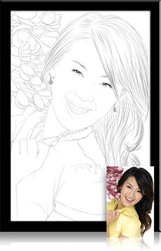 Example of a picture that was turned into a black and white line drawing