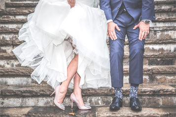 wedding couple shoes