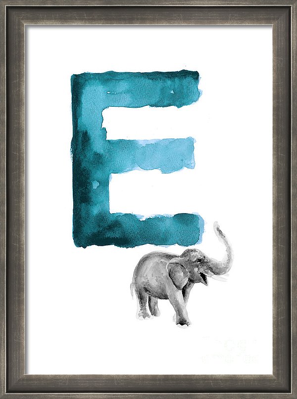 framed elephant print