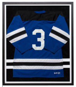 Blue Hockey Jersey Black Frame White Insert