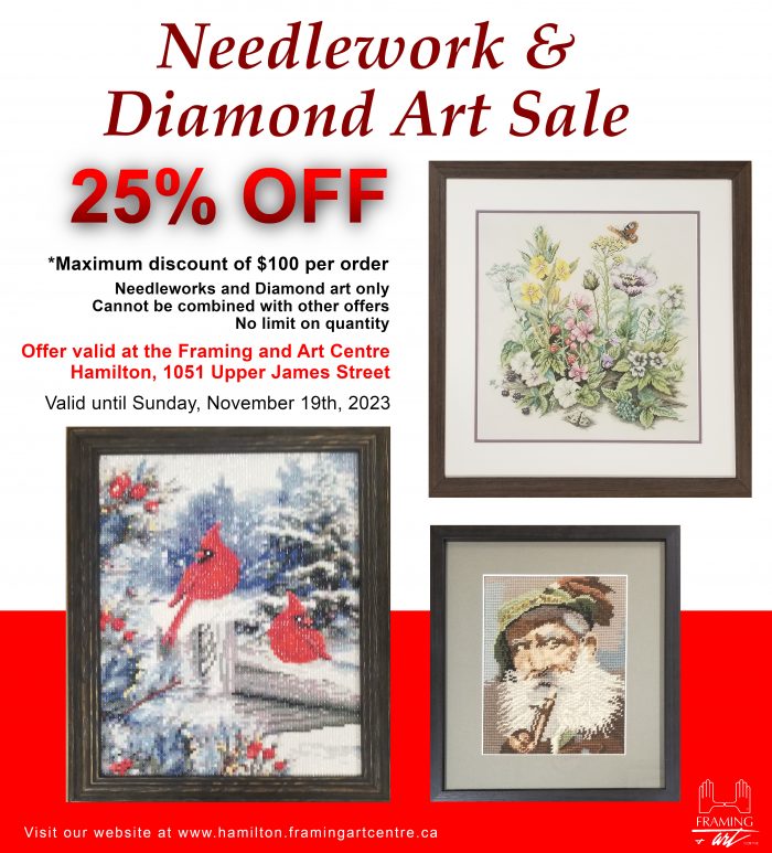 Save on Needlework and Diamond Art framing Framing & Art Centre