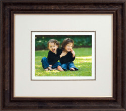 Framed picture of two children