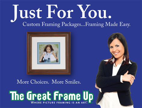 Package pricing flyer for The Great Frame Up
