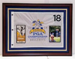 custom framed PGA flag