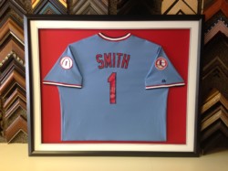 St. Louis Custom Framed Jersey Ozzie Smith