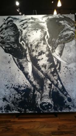 Alan Divers Elephant Painting