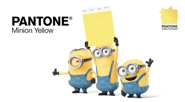 Image from Pantone showing Minions