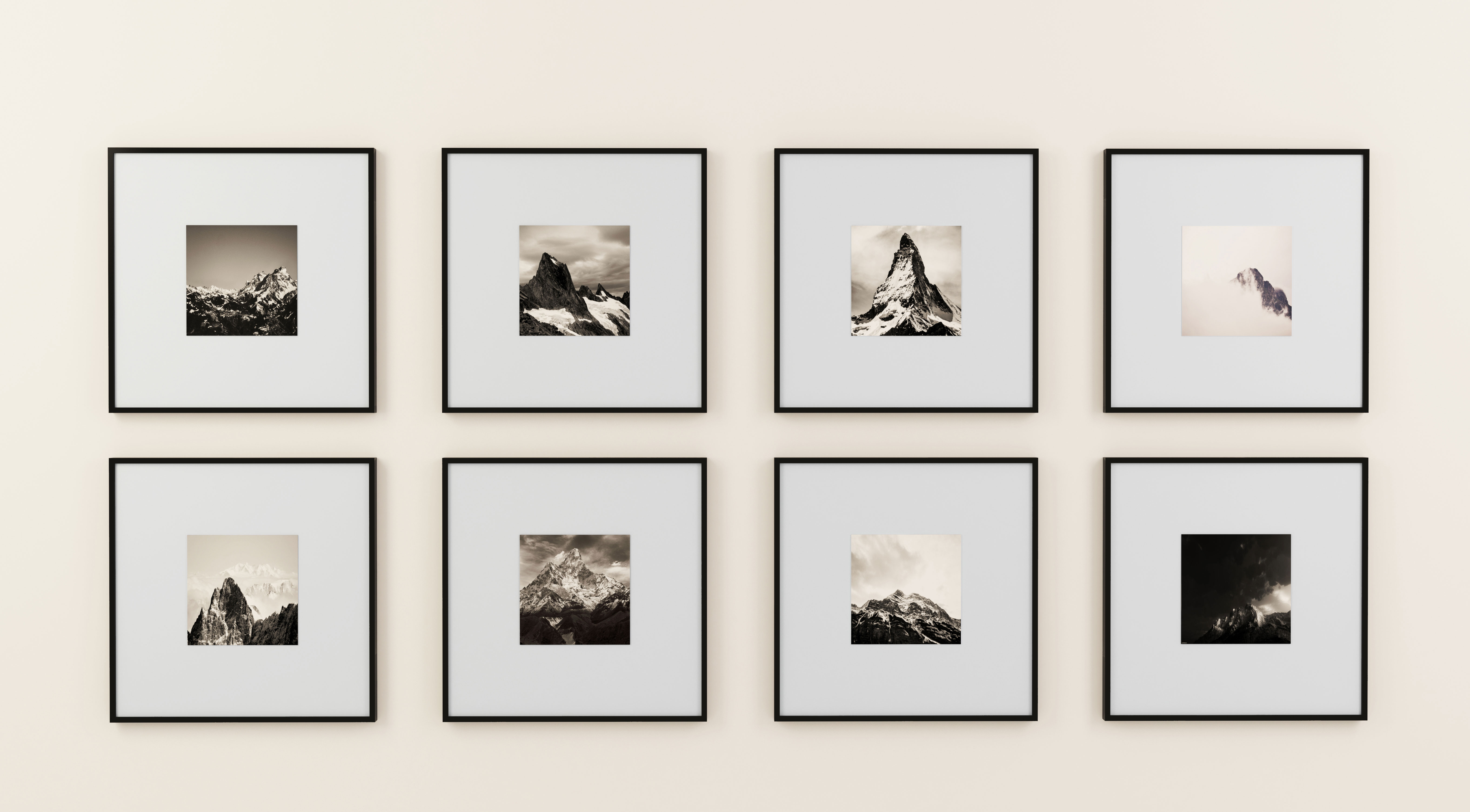 black & white gallery wall - The Great Frame Up