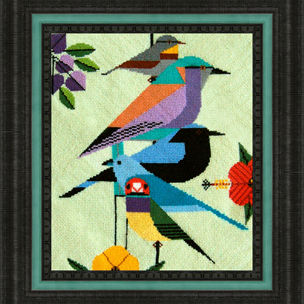 needlework birds