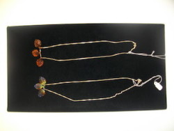 Glass leaf pendants on chain by Brooke Drobot, $40 each no, 2