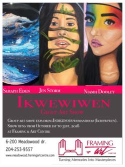 Ikwewiwen art show flyer Framing & Art Centre Meadowood